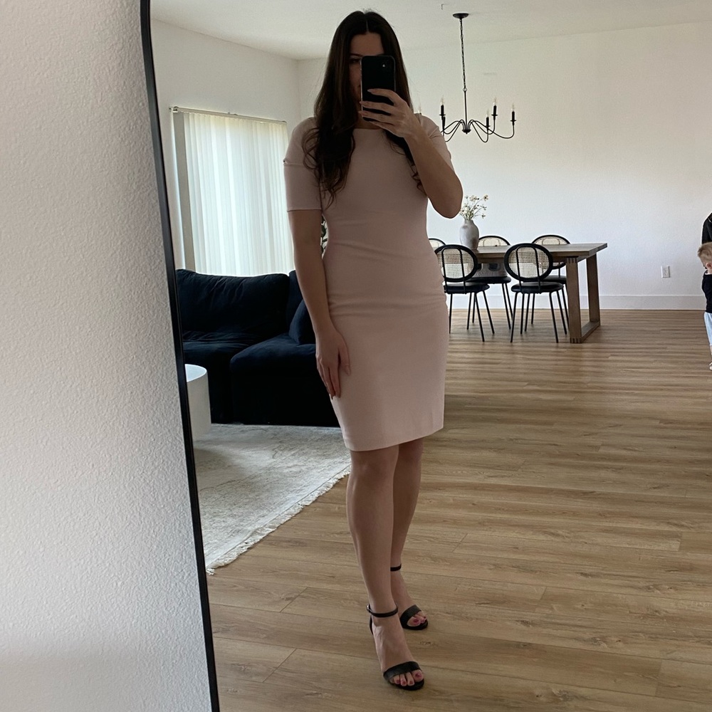 Calvin Klein blush pink dress